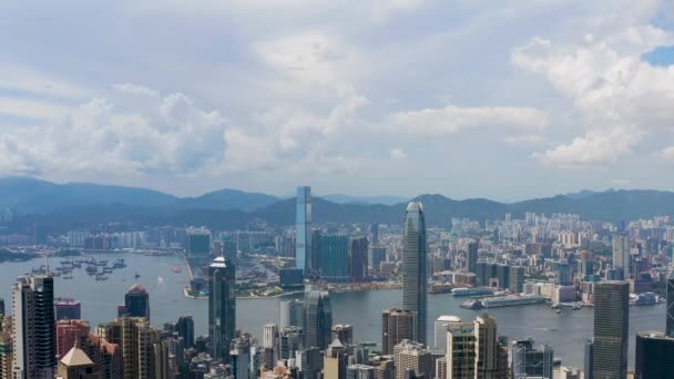 May 2022 Hong Kong Skyline Victoria Harbour — Stock Video