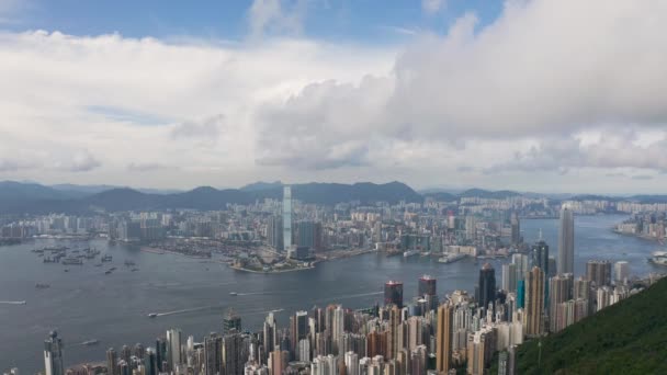 May 2022 Hong Kong Skyline Victoria Harbour — Stockvideo