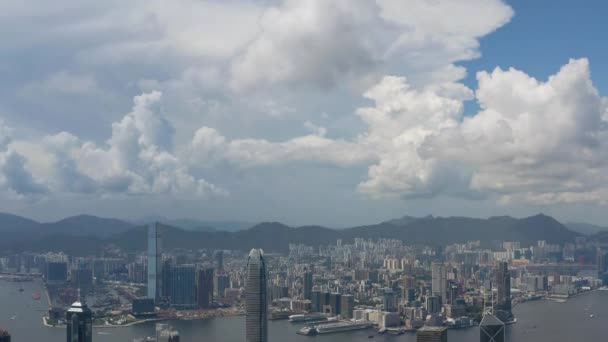 May 2022 Hong Kong Central District Skyline Victoria Harbour — Stockvideo