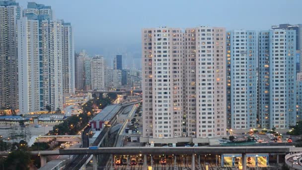 Září 2013 Rezidenční Čtvrti Kowloon Bay — Stock video