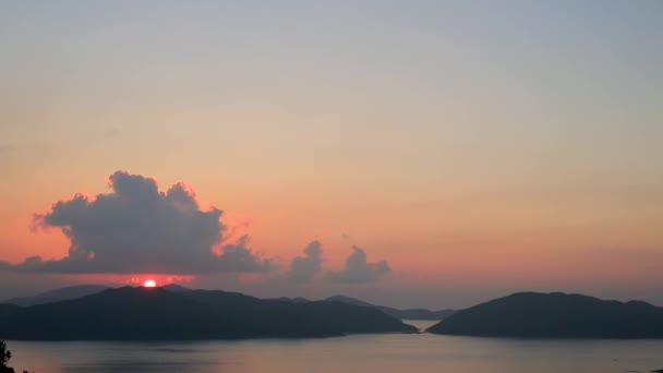 Iunie 2012 Răsăritul Soarelui Port Shelter Sai Kung — Videoclip de stoc