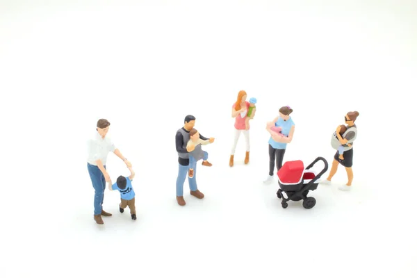 Group Mini Figure Mother Father Gathering — Foto de Stock