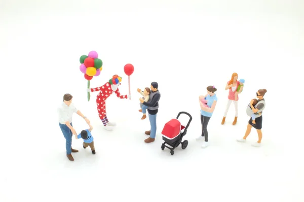 Grupo Mini Figura Mãe Pai Reunião — Fotografia de Stock