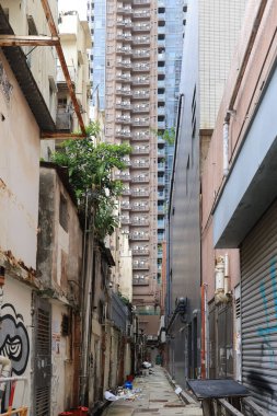 3 Temmuz 2022, eski ev, Tong Lau Ma Tau Kok, Kowloon şehri bölgesi.