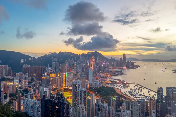 May 2022 Hong Kong View Point Sunset Braemar Hill Peak — ストック写真