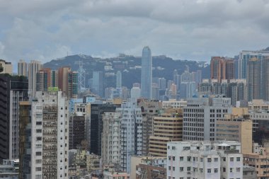 9 Temmuz 2022 Kowloon, Hong Kong 'daki yapı taşı. 