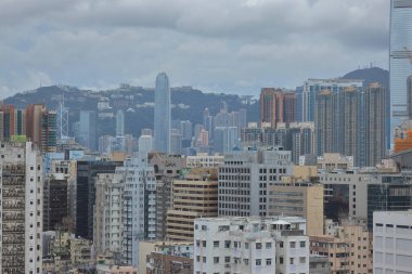 9 Temmuz 2022 Kowloon, Hong Kong 'daki yapı taşı. 