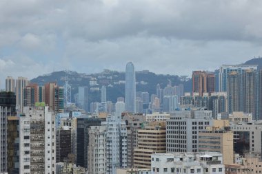 9 Temmuz 2022 Kowloon, Hong Kong 'daki yapı taşı. 