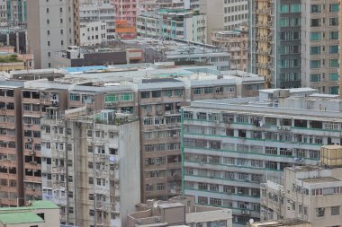 9 Temmuz 2022 Kowloon, Hong Kong 'daki yapı taşı. 