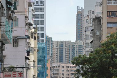 9 Temmuz 2022 Sham Shui Po, Hong Kong, şehir merkezi.