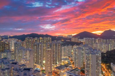 10 Mayıs 2022, Hong Kong 'daki TKO bölgesinin Alacakaranlığı.