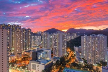 10 Mayıs 2022, Hong Kong 'daki TKO bölgesinin Alacakaranlığı.