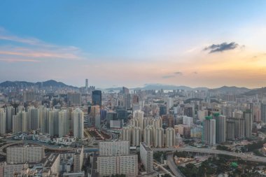 3 Mayıs 2022 Doğu Kowloon, Hong Kong 'daki yerleşim bölgesi. 