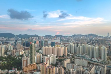 3 Mayıs 2022 Doğu Kowloon 'un şehir manzarası