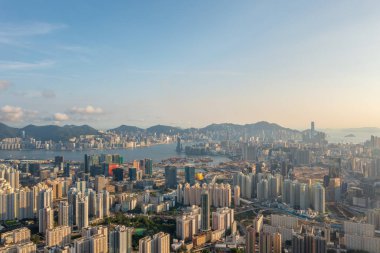 3 Mayıs 2022 Doğu Kowloon, Hong Kong 'daki yerleşim bölgesi.