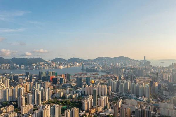 3 Mayıs 2022 Doğu Kowloon, Hong Kong 'daki yerleşim bölgesi.