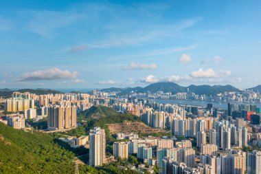 3 Mayıs 2022 Doğu Kowloon, Hong Kong 'daki yerleşim bölgesi. 