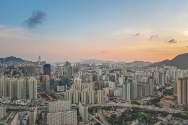 3 Mayıs 2022 Doğu Kowloon 'un şehir manzarası