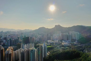 3 Mayıs 2022 Lion Rock, Hong Kong 'un yanındaki meskende.