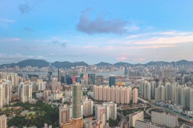 3 Mayıs 2022 Doğu Kowloon, Hong Kong 'daki yerleşim bölgesi. 