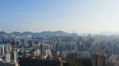 10 Temmuz 2022 Kowloon Yarımadası 'nın güneyindeki Kowloon şehri.