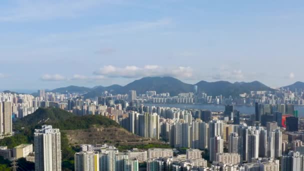 July 2022 City Scape Kowloon South Kowloon Peninsula — Stockvideo