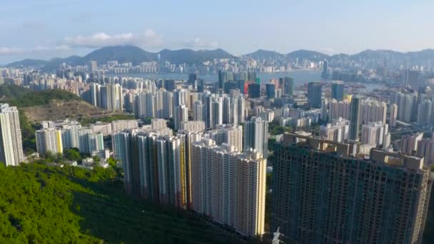 July 2022 City Scape Kowloon South Kowloon Peninsula — Stock video