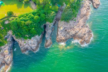 5 Mayıs 2022 Sai kung 'daki deniz yarıklarının manzarası. 