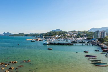 27 Temmuz 2022 Sai Kung Halk İskelesi manzarası, Hong Kong 