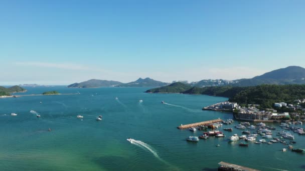 July 2022 Landscape Sai Kung Public Pier Hong Kong — Wideo stockowe