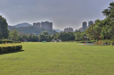1 Aug 2022 Hong Kong Velodrome Park, the lawn at the park
