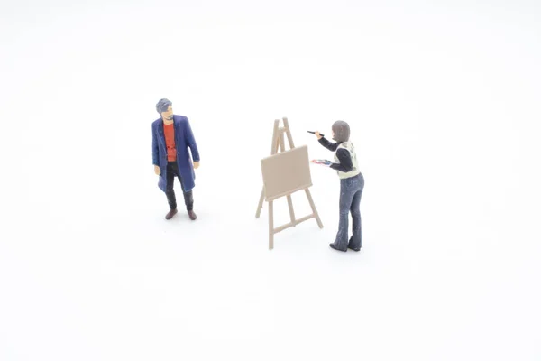 Figure Artists Sketching Model Bright Drawing Class — Stockfoto