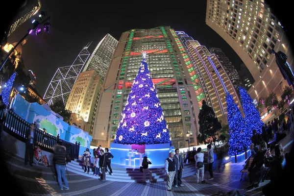 Dec 2011 Hong Kong Winterfest Large Christmas Decoration Central — Fotografia de Stock