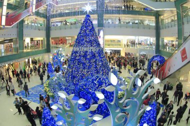 20 Dec 2011 Lights up Christmas tree at New Town Plaza.