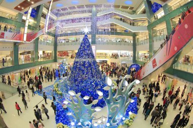 20 Dec 2011 Lights up Christmas tree at New Town Plaza.
