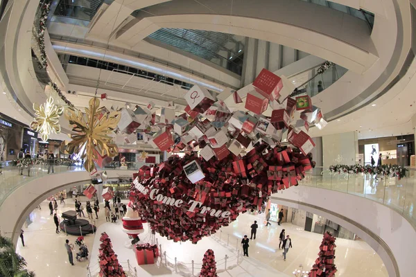 Dec 2011 Beautiful Christmas Decoration Hong Kong Shopping Mall — Stock Photo, Image