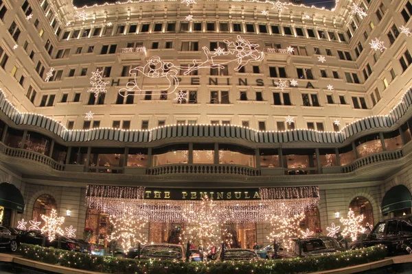 Dec 2011 Christmas Decoration Out Peninsula Hotels — Foto Stock