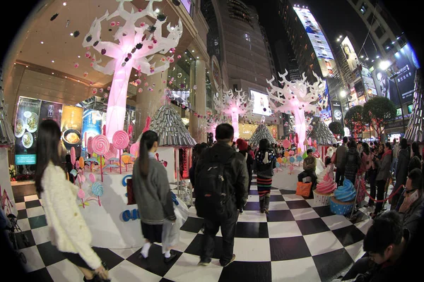 Dec 2011 Christmas Decoration Time Square Shopping Mall —  Fotos de Stock