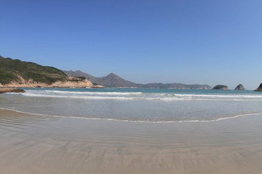 The landscape of  Sai Wan beach in Hong Kong, Sai Kung hong kong