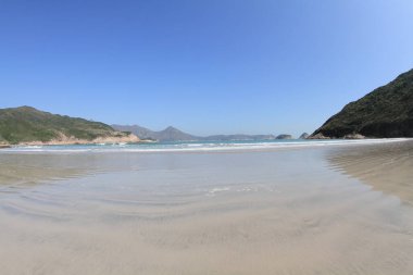 The landscape of  Sai Wan beach in Hong Kong, Sai Kung hong kong