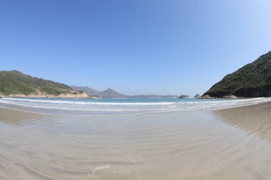 The landscape of  Sai Wan beach in Hong Kong, Sai Kung hong kong