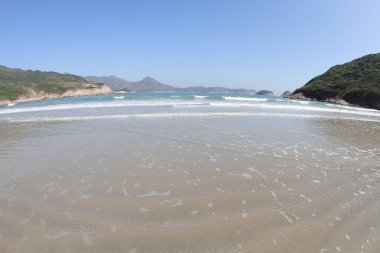 The landscape of  Sai Wan beach in Hong Kong, Sai Kung hong kong