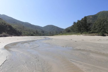 The landscape of  Sai Wan beach in Hong Kong, Sai Kung hong kong