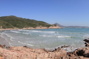 The landscape of  Sai Wan beach in Hong Kong, Sai Kung hong kong