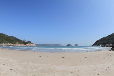 The landscape of  Sai Wan beach in Hong Kong, Sai Kung hong kong