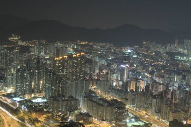 10 Dec 2011 the Hong Kong's night scene with Kowloon as foreground