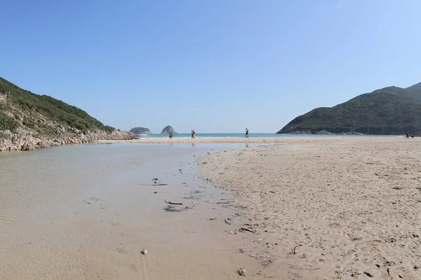 River Mouth Sheung Luk Stream — Stockfoto