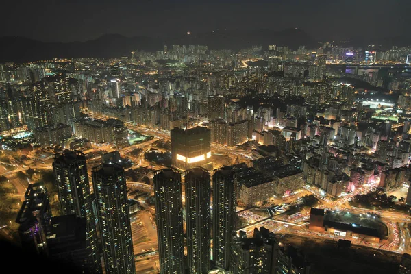 Dec 2011 Hong Kong Night Scene Kowloon Foreground — Photo