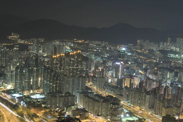 Dec 2011 Hong Kong Night Scene Kowloon Foreground — Stok fotoğraf