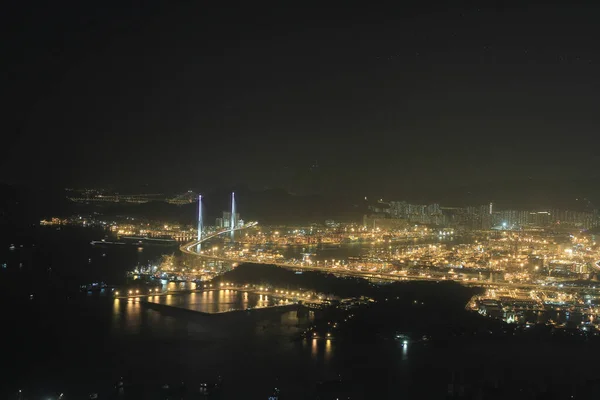 Dec 2011 Victoria Harbour Background Tsim Sha Tsui Night — Fotografia de Stock